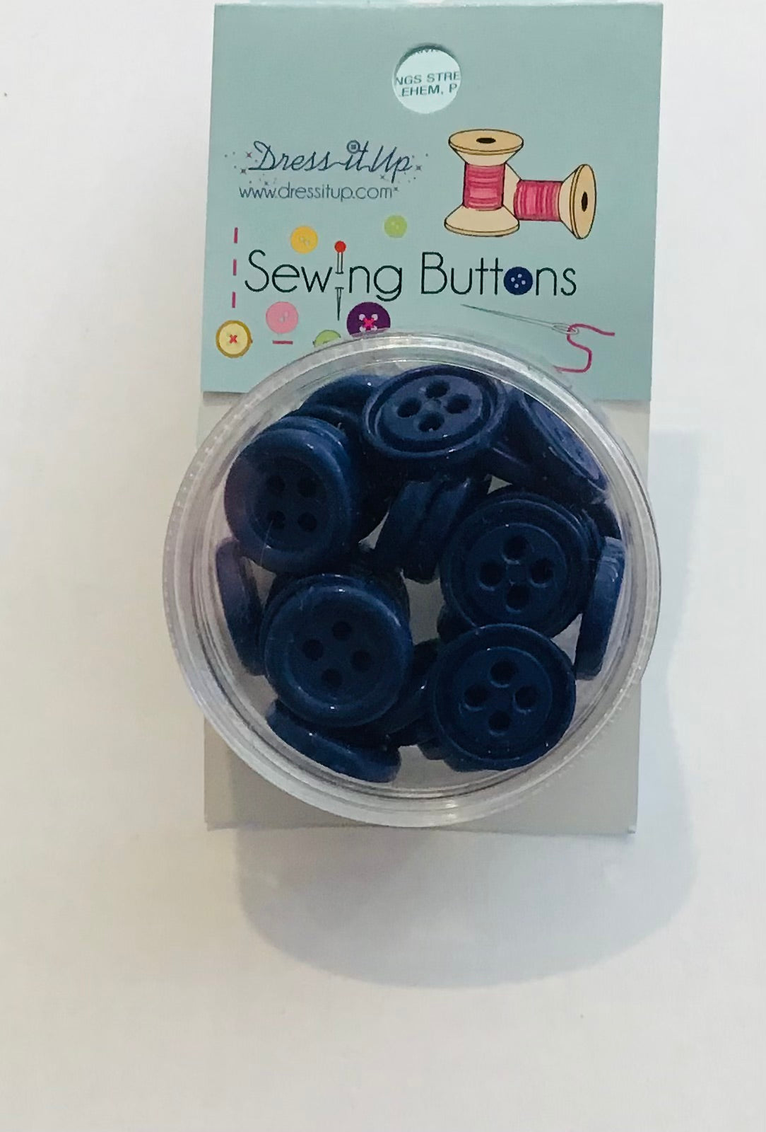 Dress It Up Button - Med Blue