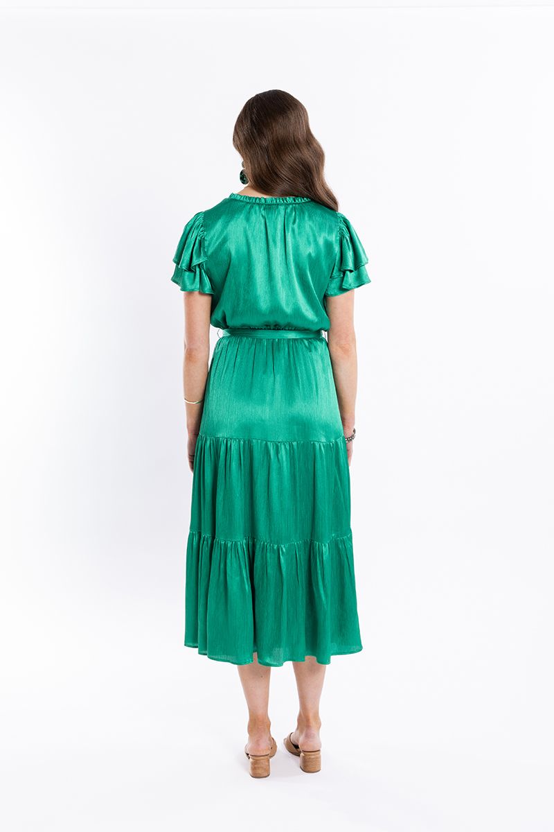 Cruise Maxi Dress Green Crinkle