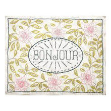 Load image into Gallery viewer, Bonheur De Jour Linen Embroidery Panel Rouge