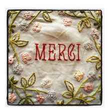 Load image into Gallery viewer, Bonheur De Jour Linen Embroidery Panel Woad