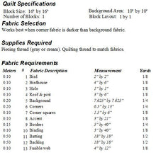 Load image into Gallery viewer, June Birdhouse Quilt Pattern