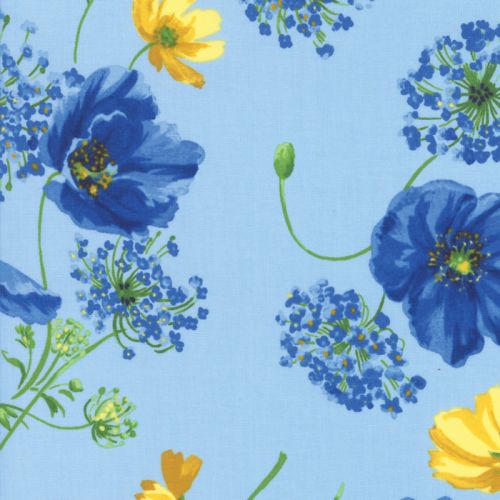 Breezy Blooms - Sky Fabric