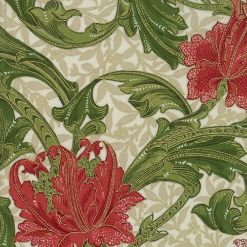 1905 Single Stem Linen Fabric