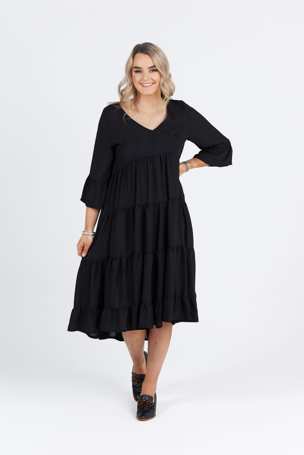 Fleur Dress Midnight Black