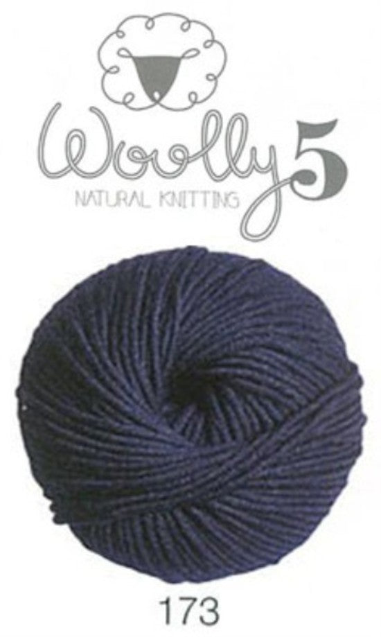 Woolly 5 Merino 10ply Navy 173
