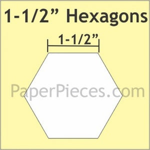 Hexagon 1.5" Paper Pieces (50)