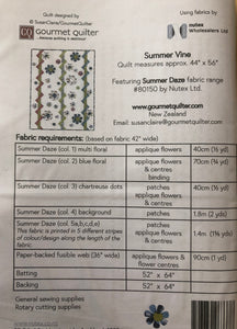 Summer Vine Quilt Pattern