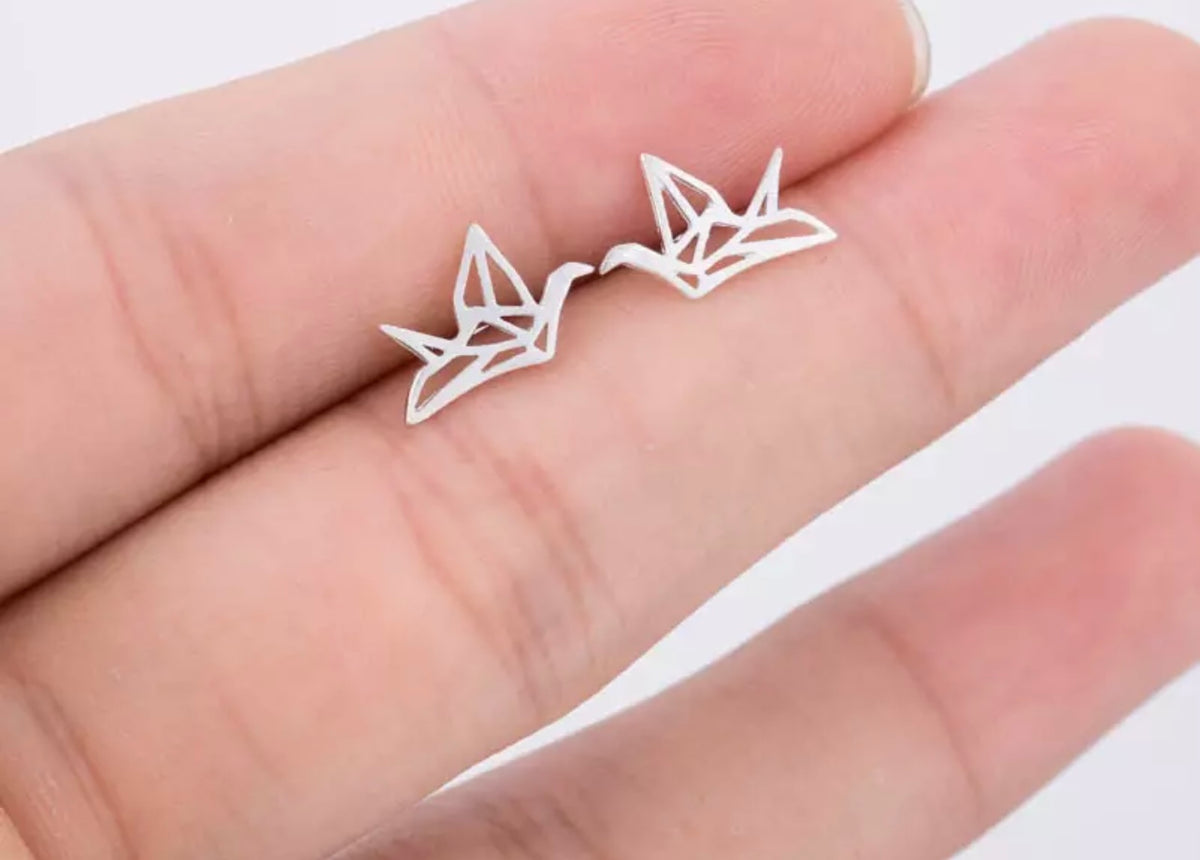 Crane Stud Earrings