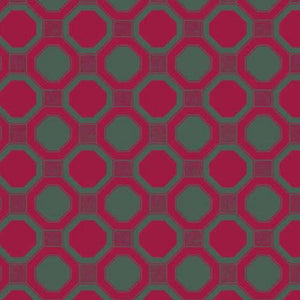 Romantic Rebel Octagonal Fabric Red - Bohemian