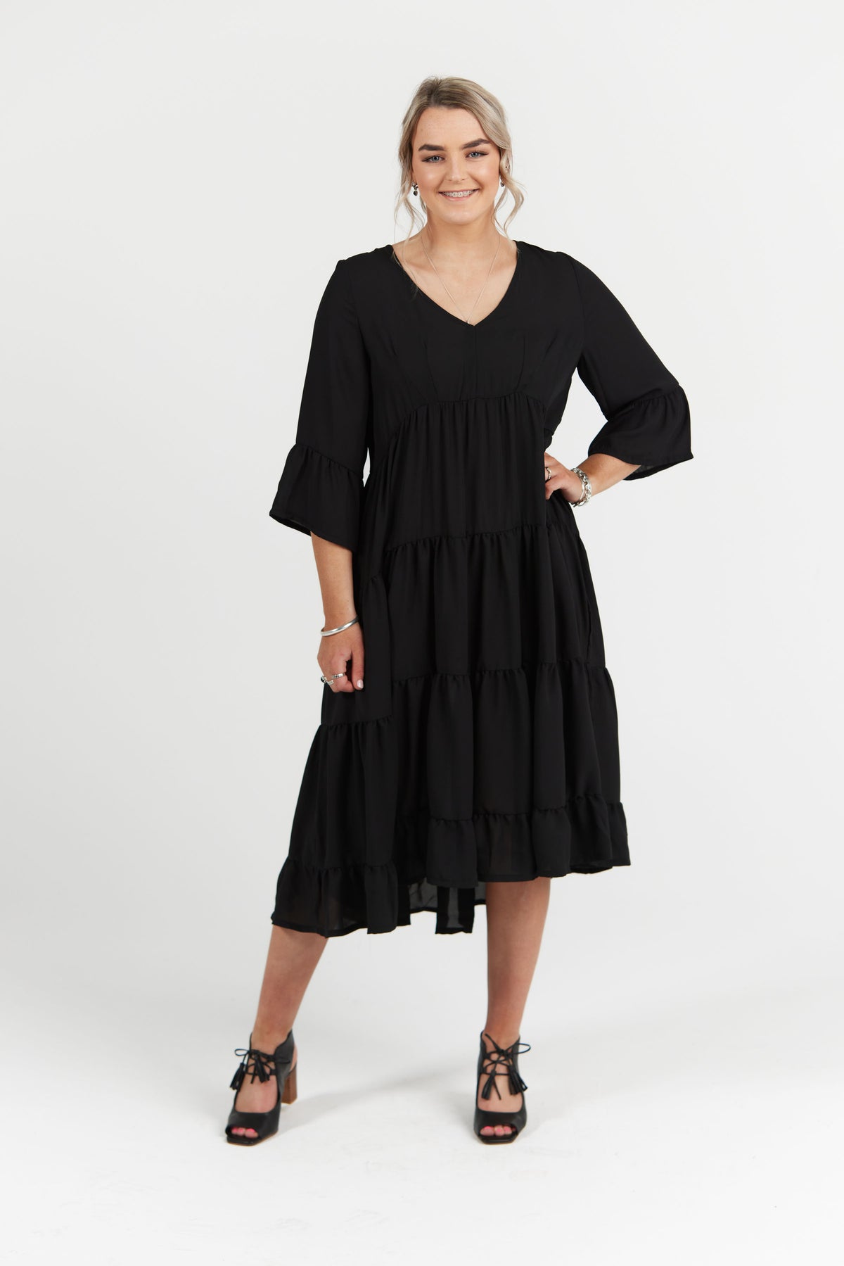 Fleur Dress Midnight Black