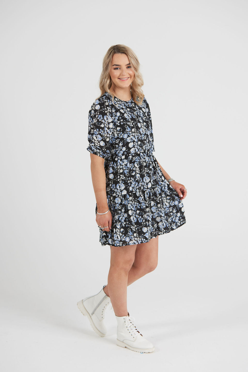 Amy Smock Dress Cornflower Burst