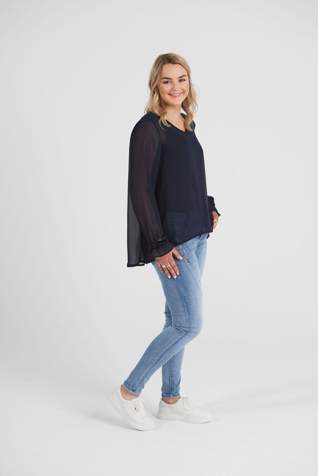 Grace Top Navy