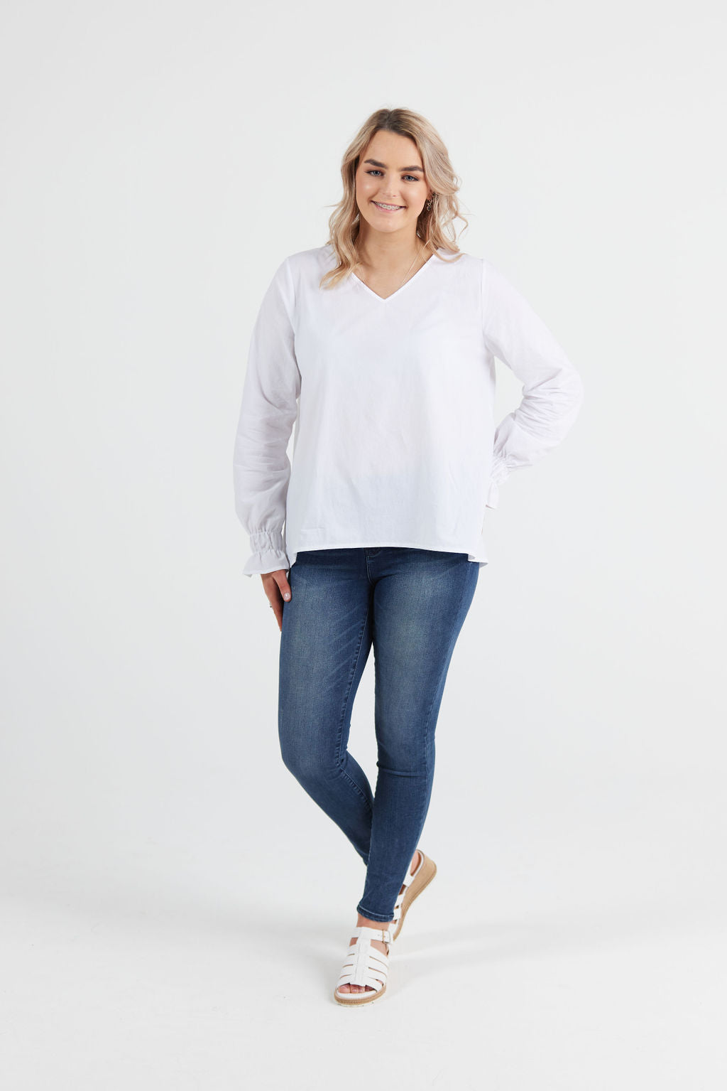 Grace Top White Cotton