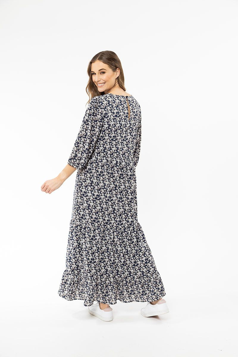 Prairie Dress Navy Wish