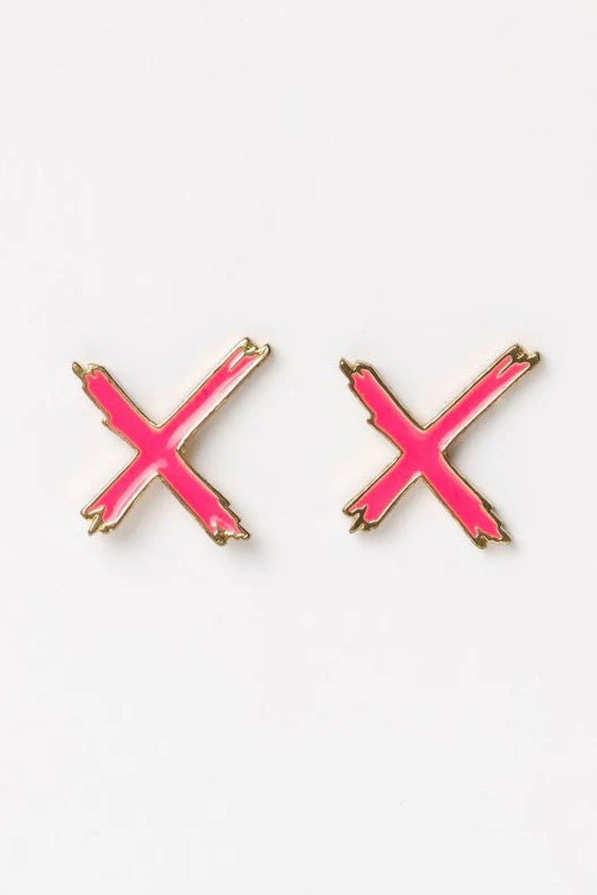 Pink X Studs