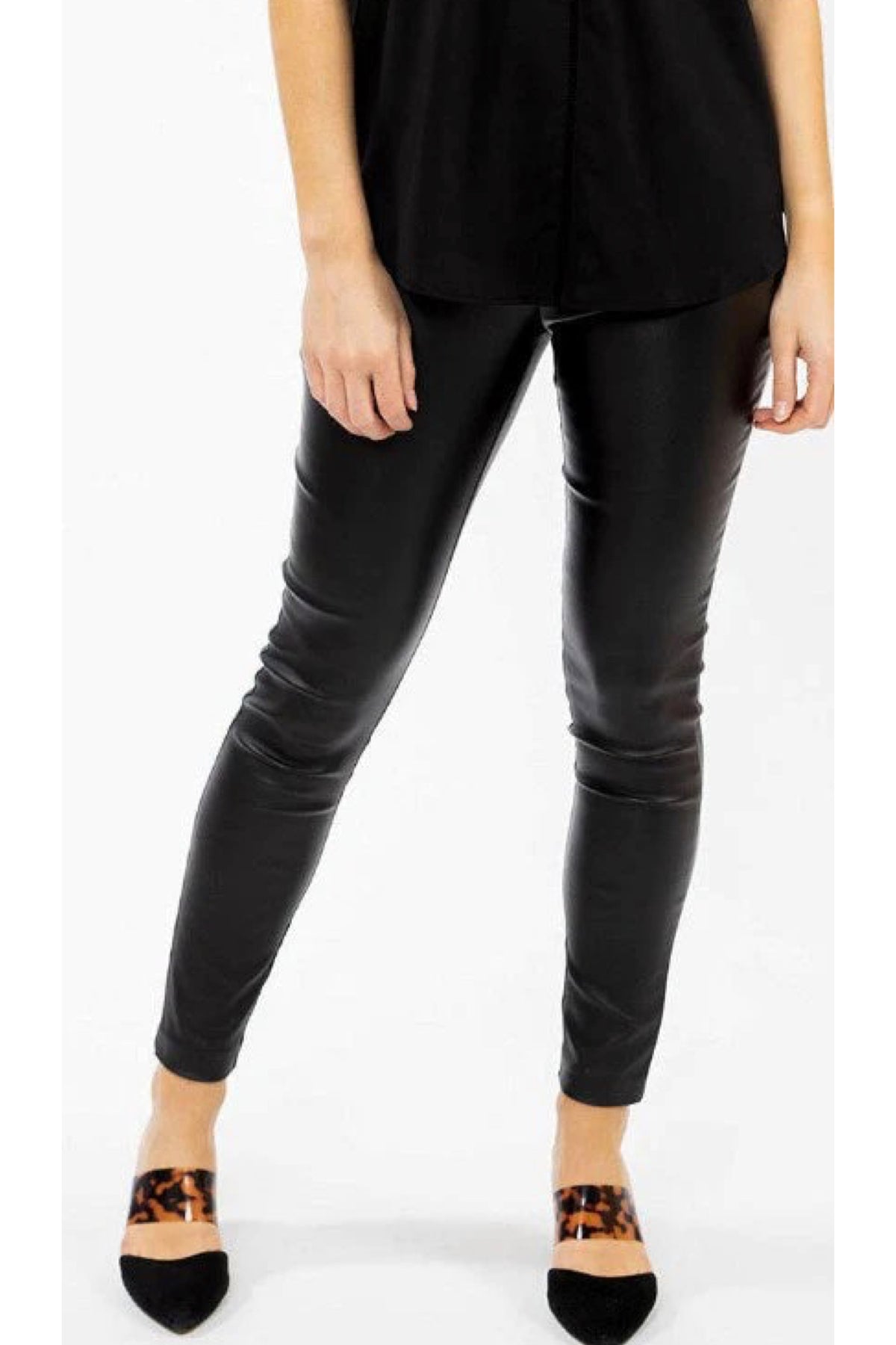 Wet Look Pant Black