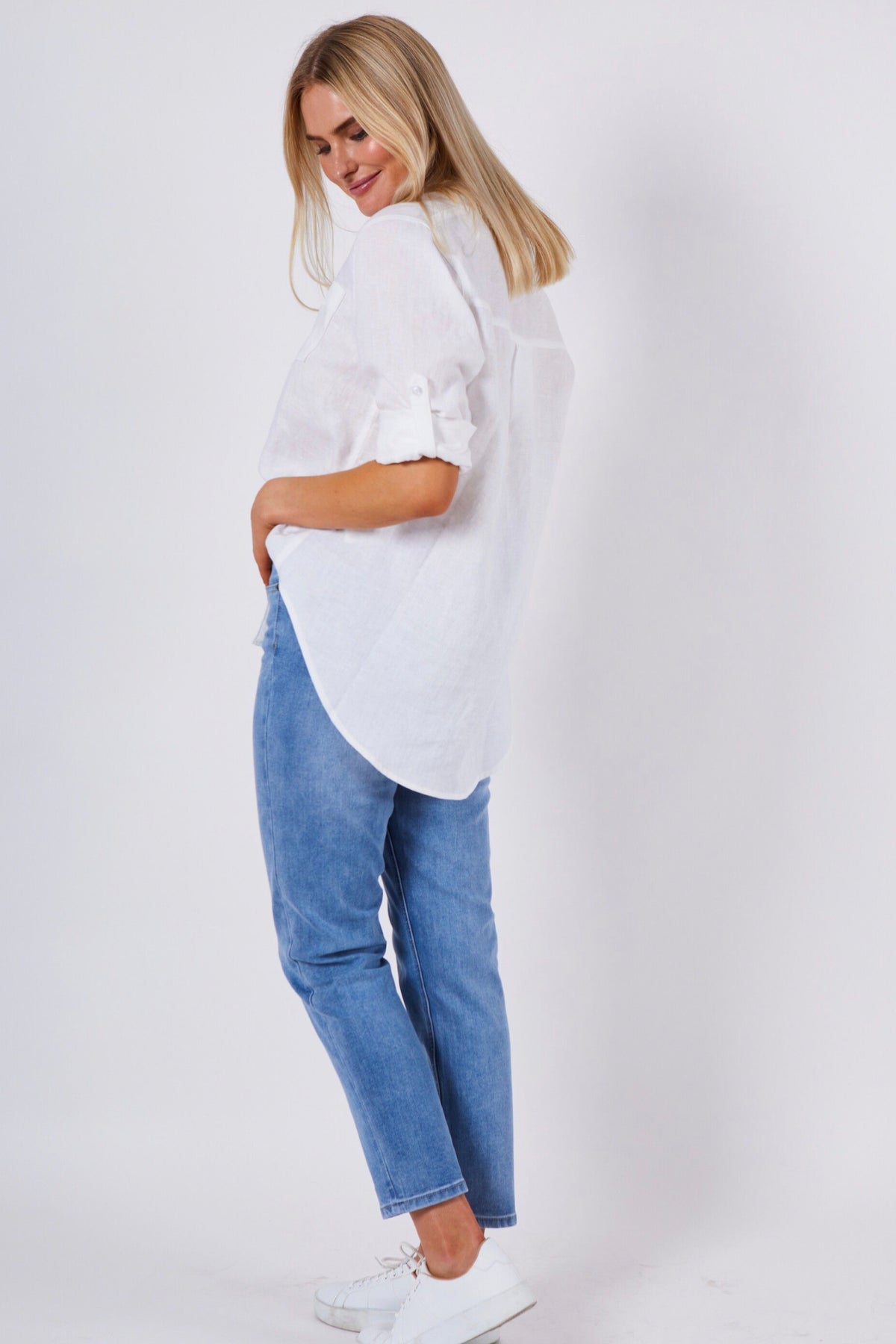 Adele Linen Shirt White