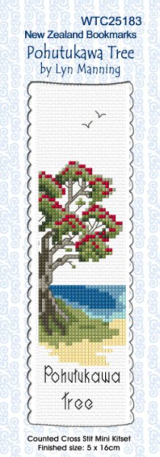 Pohutukawa Cross Stitch Bookmark