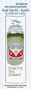 Road Trip NZ Kombi Cross Stitch Bookmark