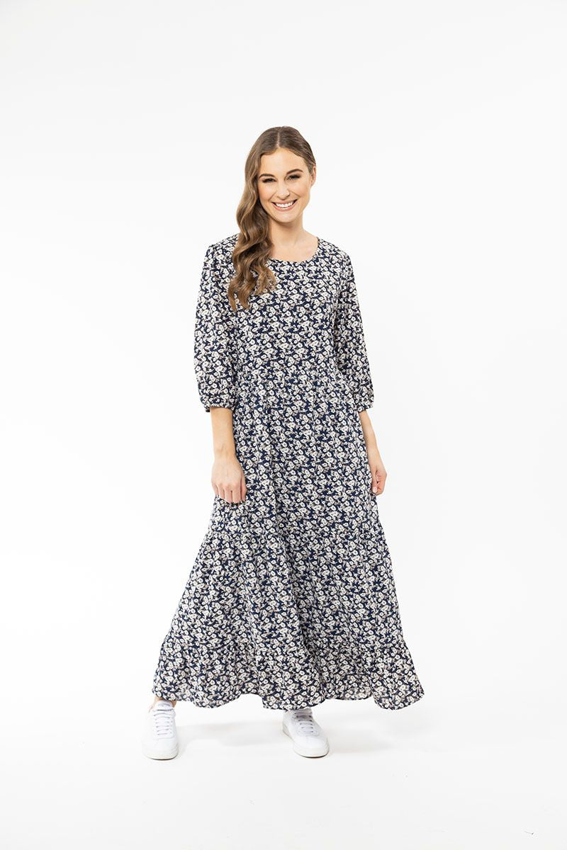 Prairie Dress Navy Wish