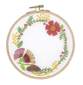 Autumn Flowers Embroidery Kit