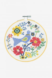 A Bird In Flowers Cross Stitch Kit