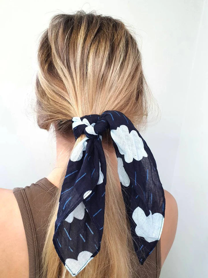 Blue Cloud Neck Tie