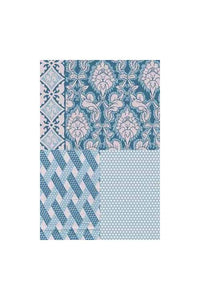Fabric Gift Box 3 Swatches Damas Blue