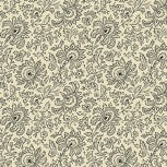 French Bee Fabric Black Floral