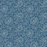French Bee Fabric French Blue Floral