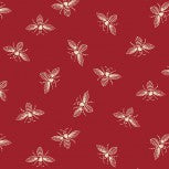 French Bee Fabric Dark Red