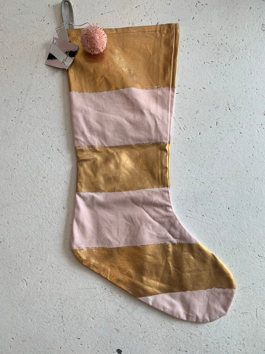 Pink And Gold Christmas Stocking