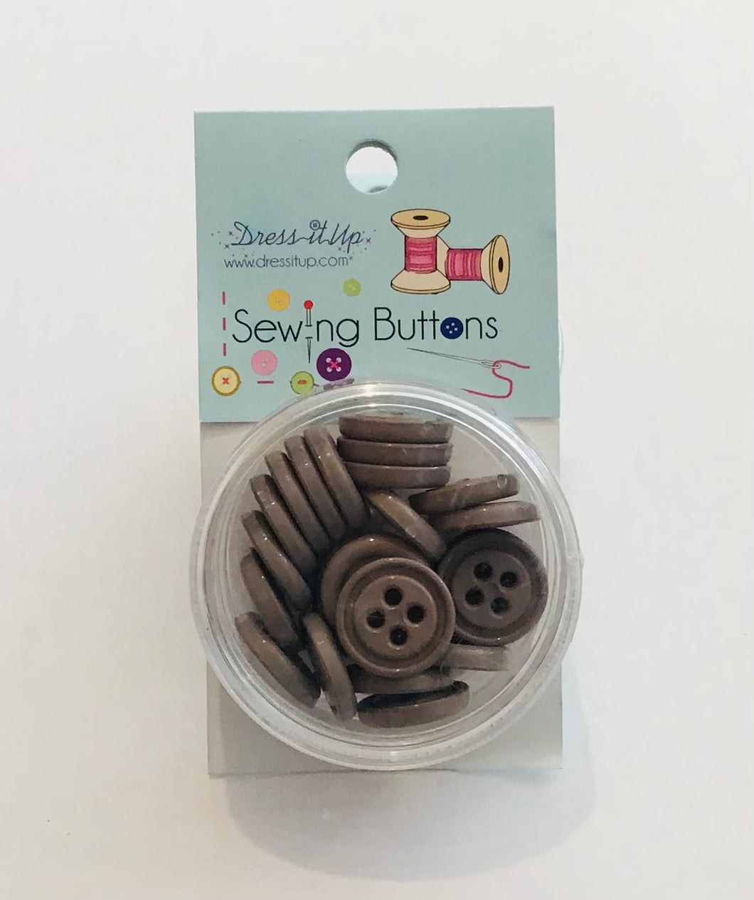 Dress It Up Button - Grey