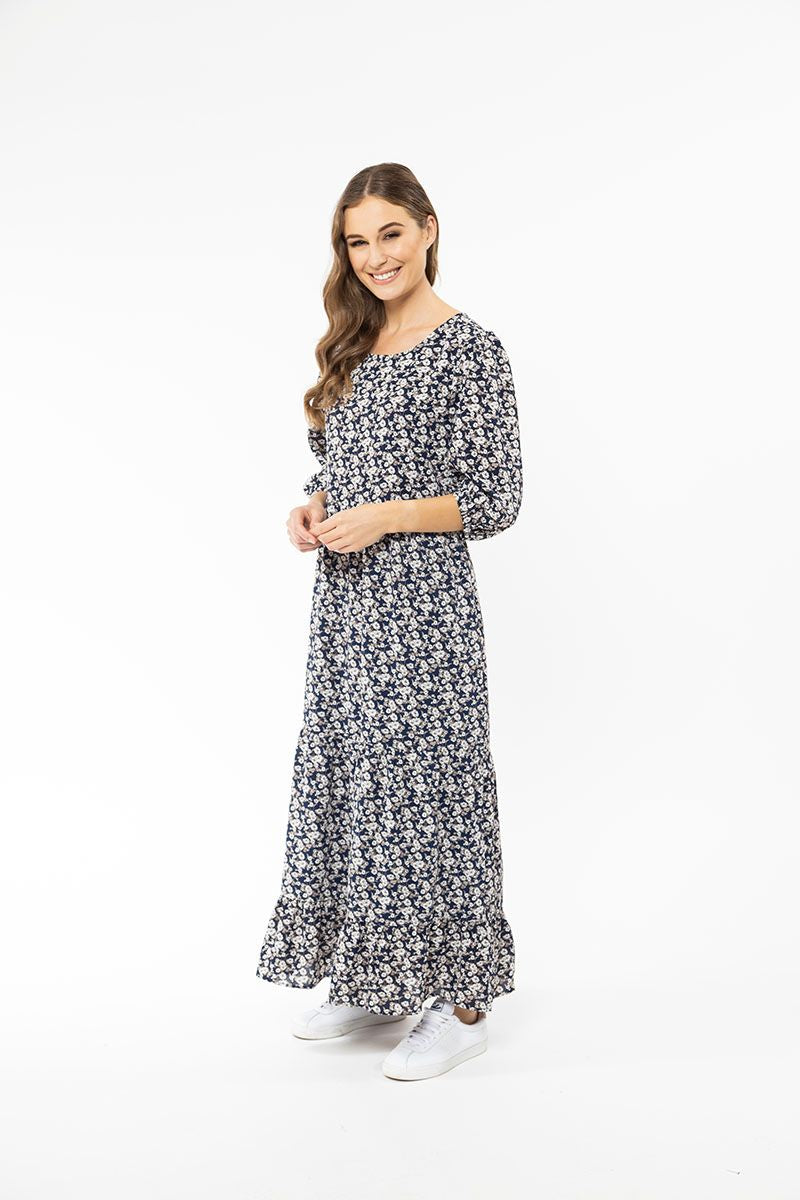 Prairie Dress Navy Wish