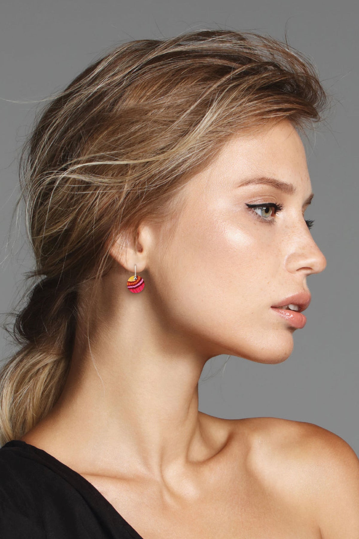 Kirsten Katz Blossom Small Circle Drop Earrings